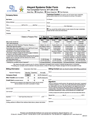Order Form (Digital Delivery)